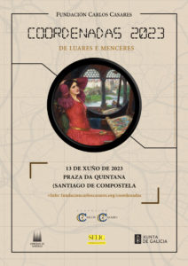 Cartel do evento cunha imaxe dunha pintura de principios de século XX dunha muller nun tear